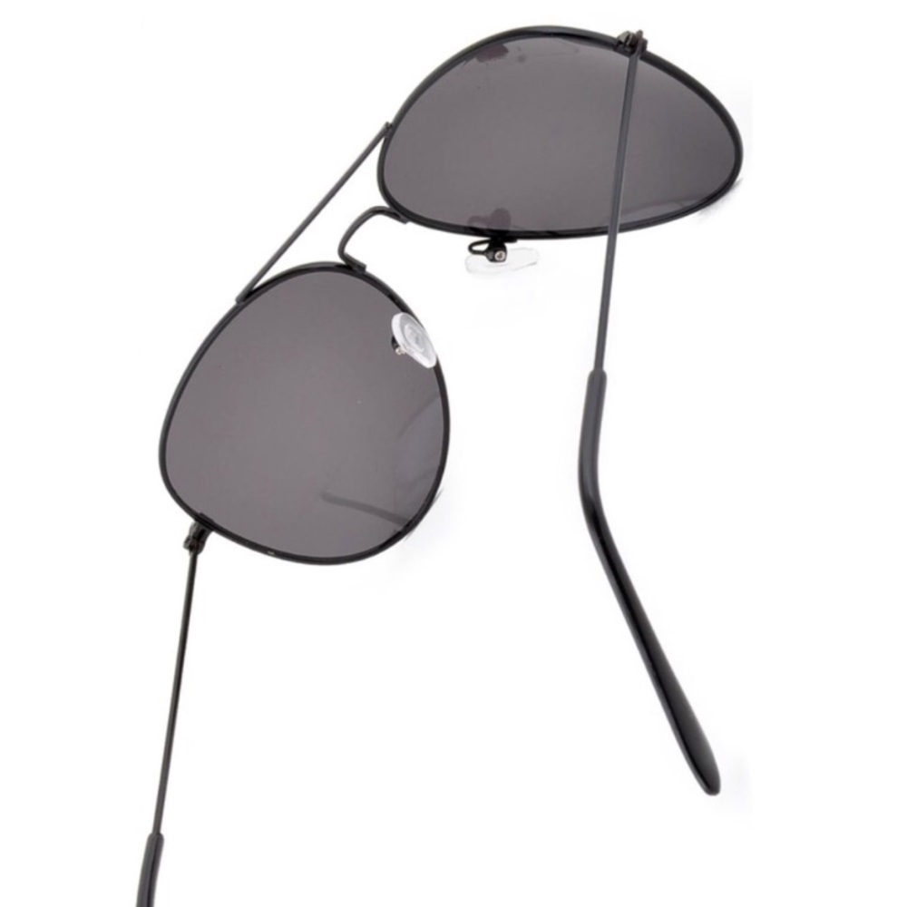 CLASSIC AVIATOR Sunglasses Black on Black NWT - Picture 6 of 6
